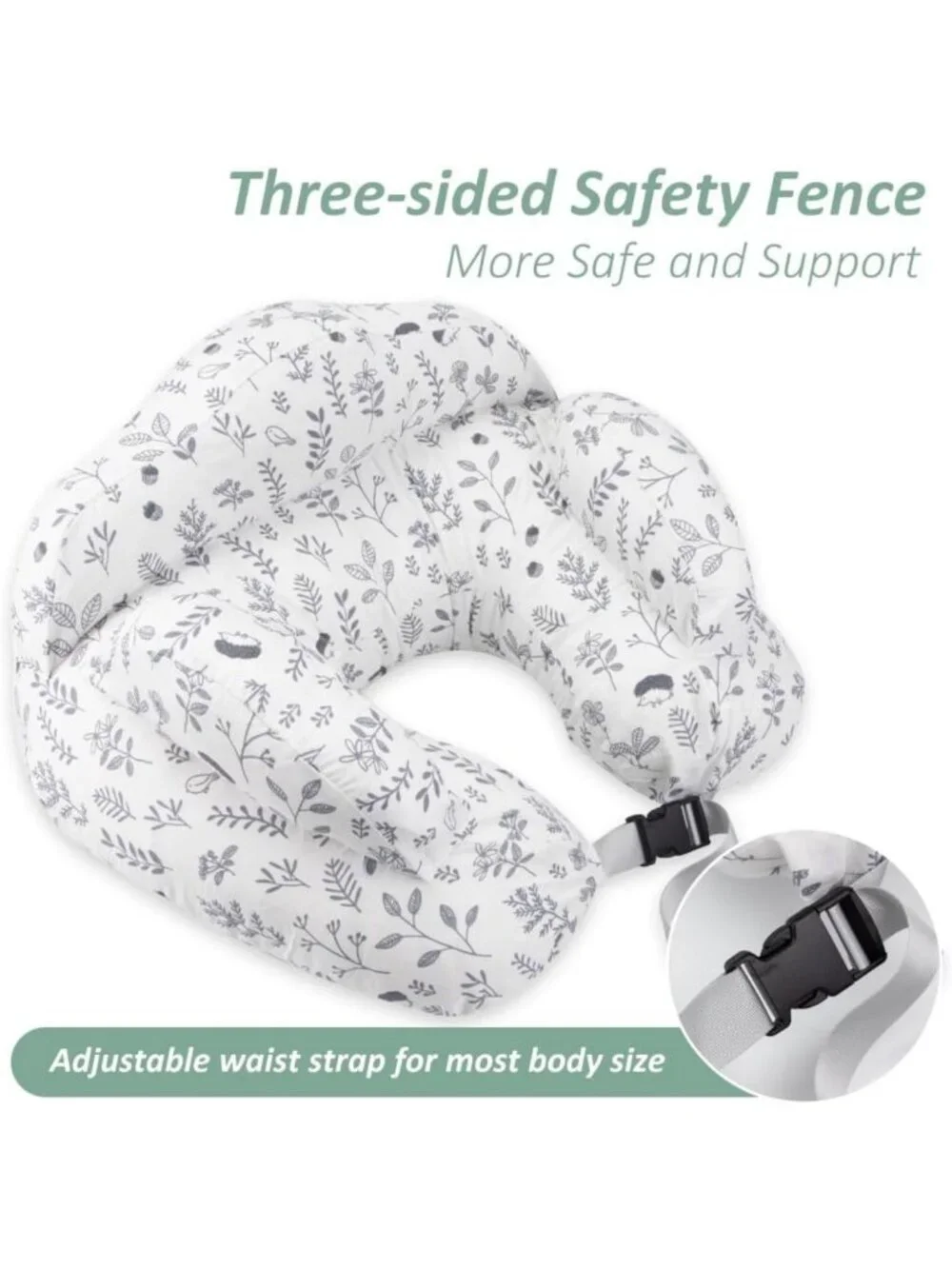 Adjustable Nursing Pillow for Breastfeeding & Bottle Feeding, Large Support